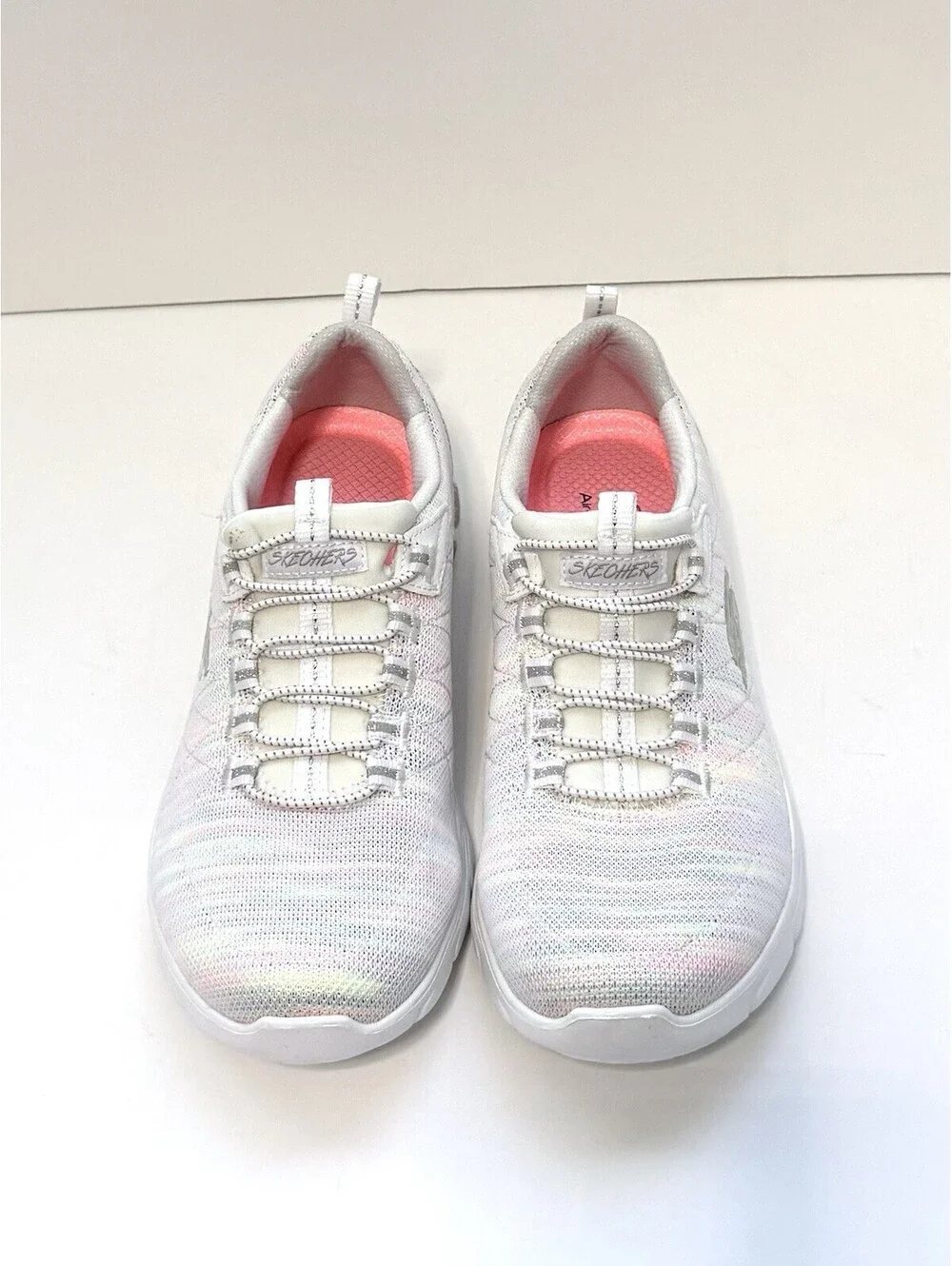 Skechers Relaxed Fit Air Cooled Memory Foam White Multi Shoes Women’s 6.5